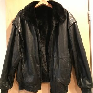 Goat Skin Leather Bomber Jacket